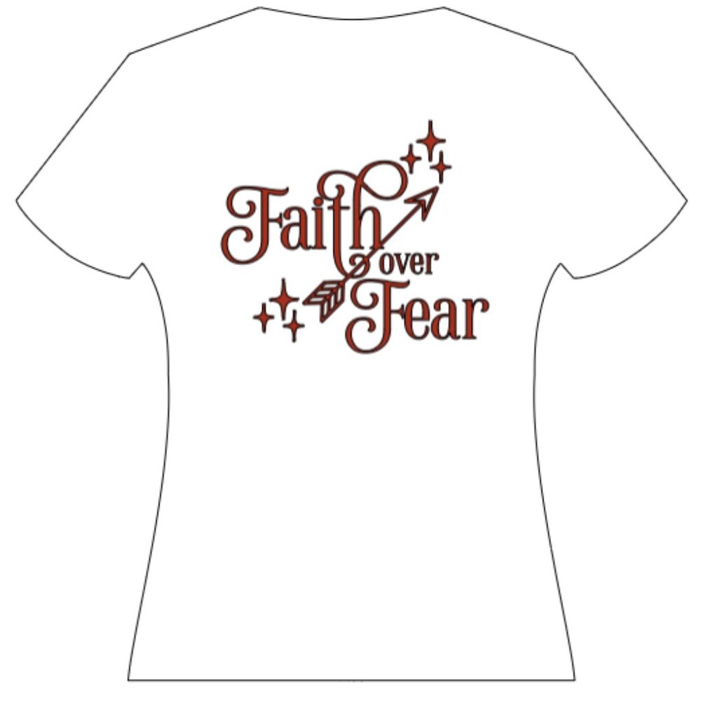 Custom-Made Faith over Fear T-Shirt - Picture 3 of 11